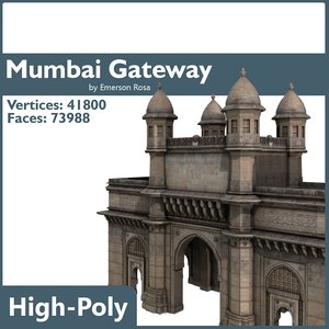 mumbai gateway india 3d max
