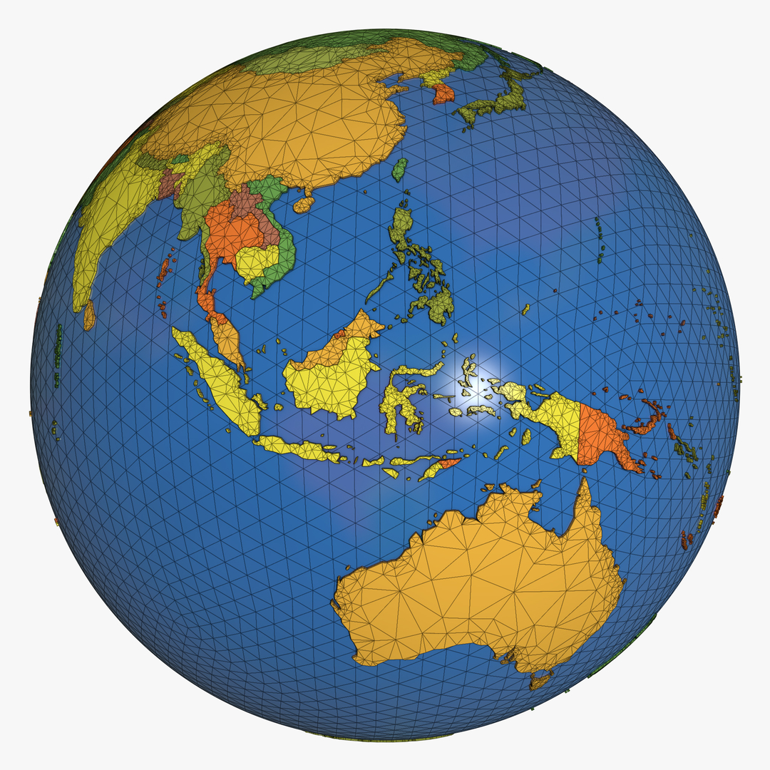 地政学的地球儀3Dモデル - TurboSquid 828963