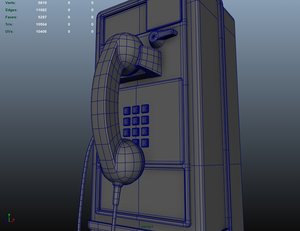 3d model of public pay phone