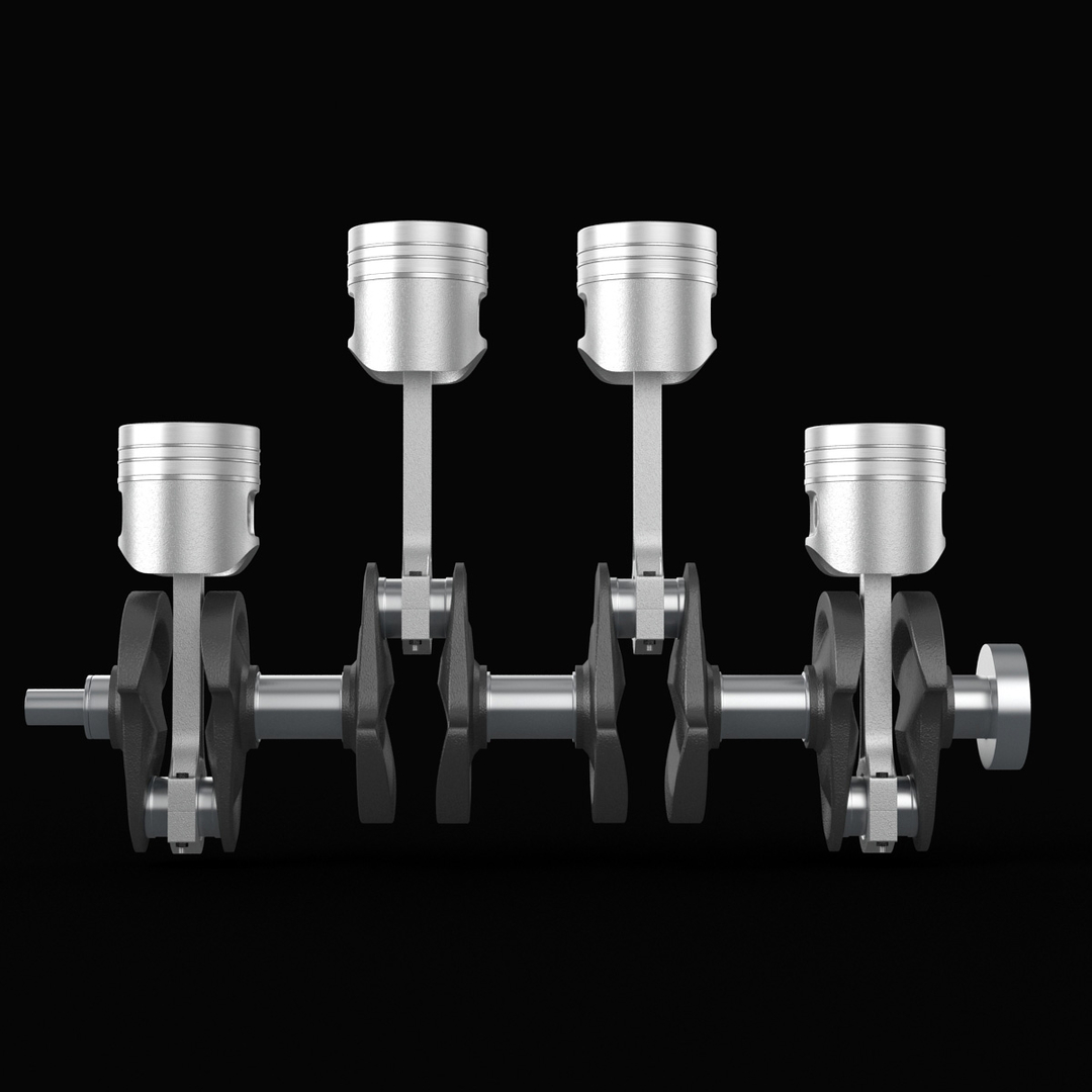 3d model crankshaft animation