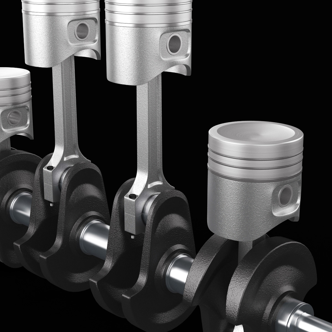 3d model crankshaft animation