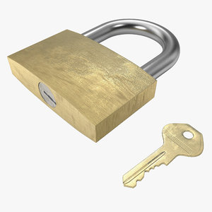 padlock key 3d model