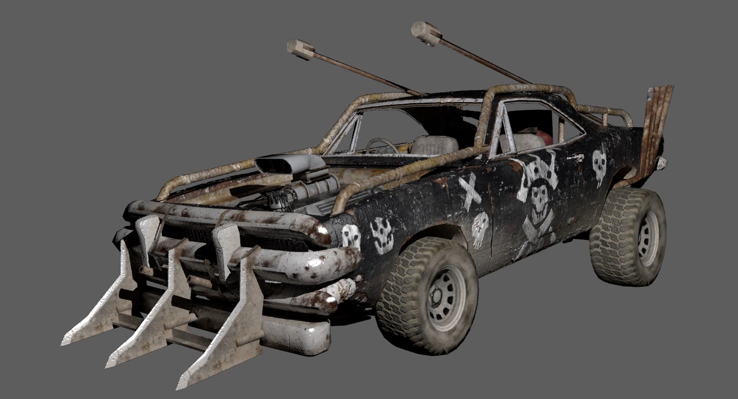 3D model post-apocalyptic car - TurboSquid 1456494