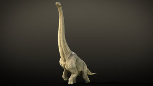 rigged brachiosaurus animations 3D model
