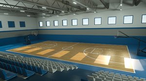 3D basketball court