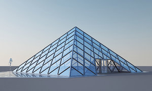 3D glass pyramid