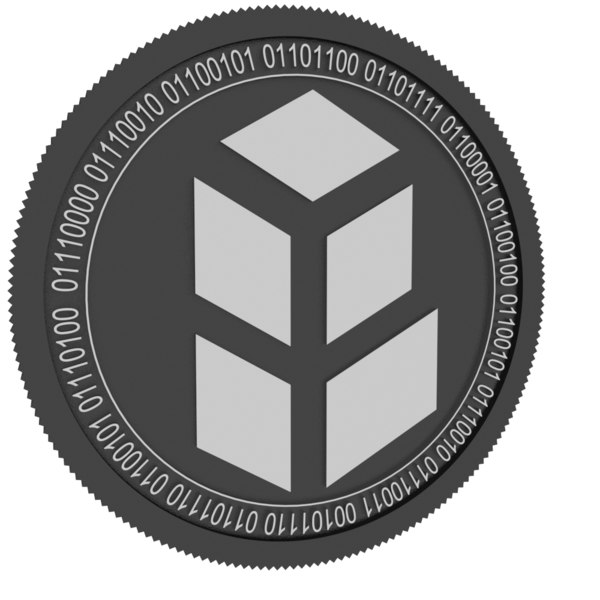 3D model bancor black coin