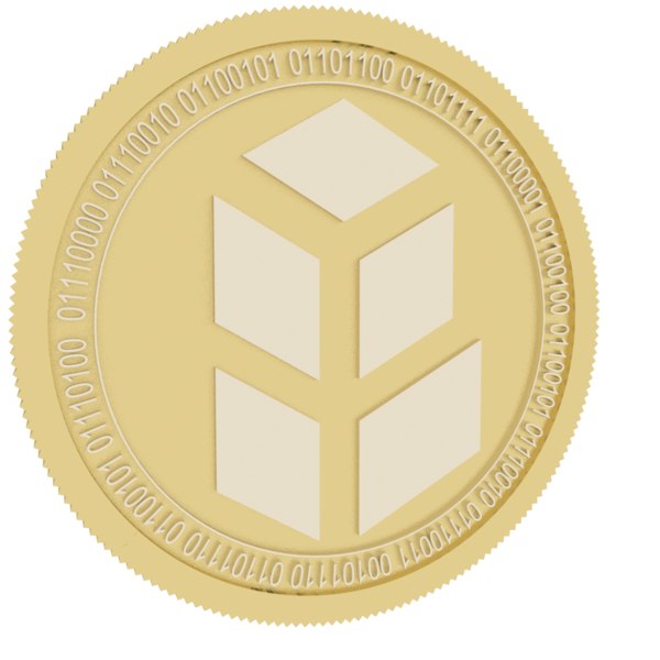 bancor gold coin 3D model