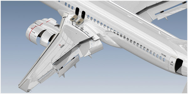 3d model boeing 737-800 plane generic