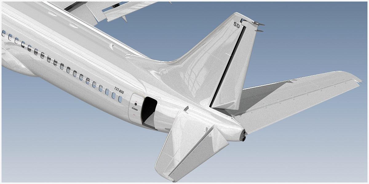 3d model boeing 737-800 plane generic