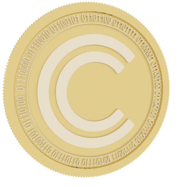 3D model clipper coin gold