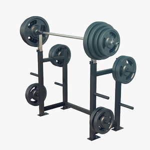 squat rack 3D model