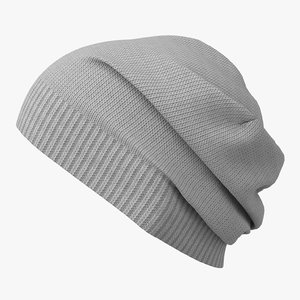 knit cap gray 3D model