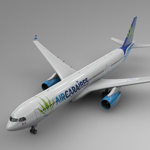 3D airbus a330-300 air caraibes