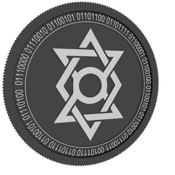 hyperion black coin 3D model