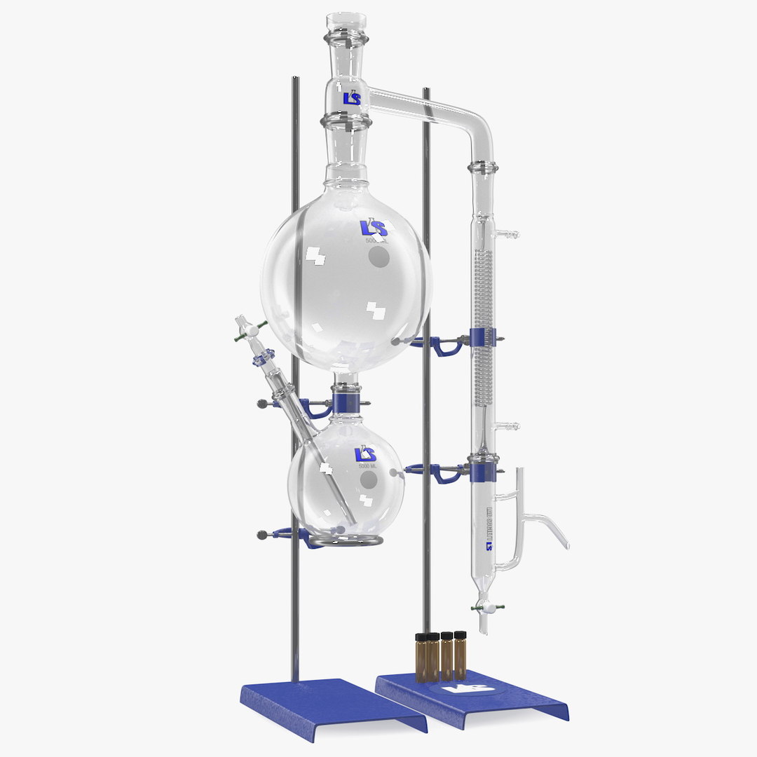 Steam distillation laboratory kit 3D model TurboSquid 1458571