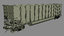 3D big railcars car rail model