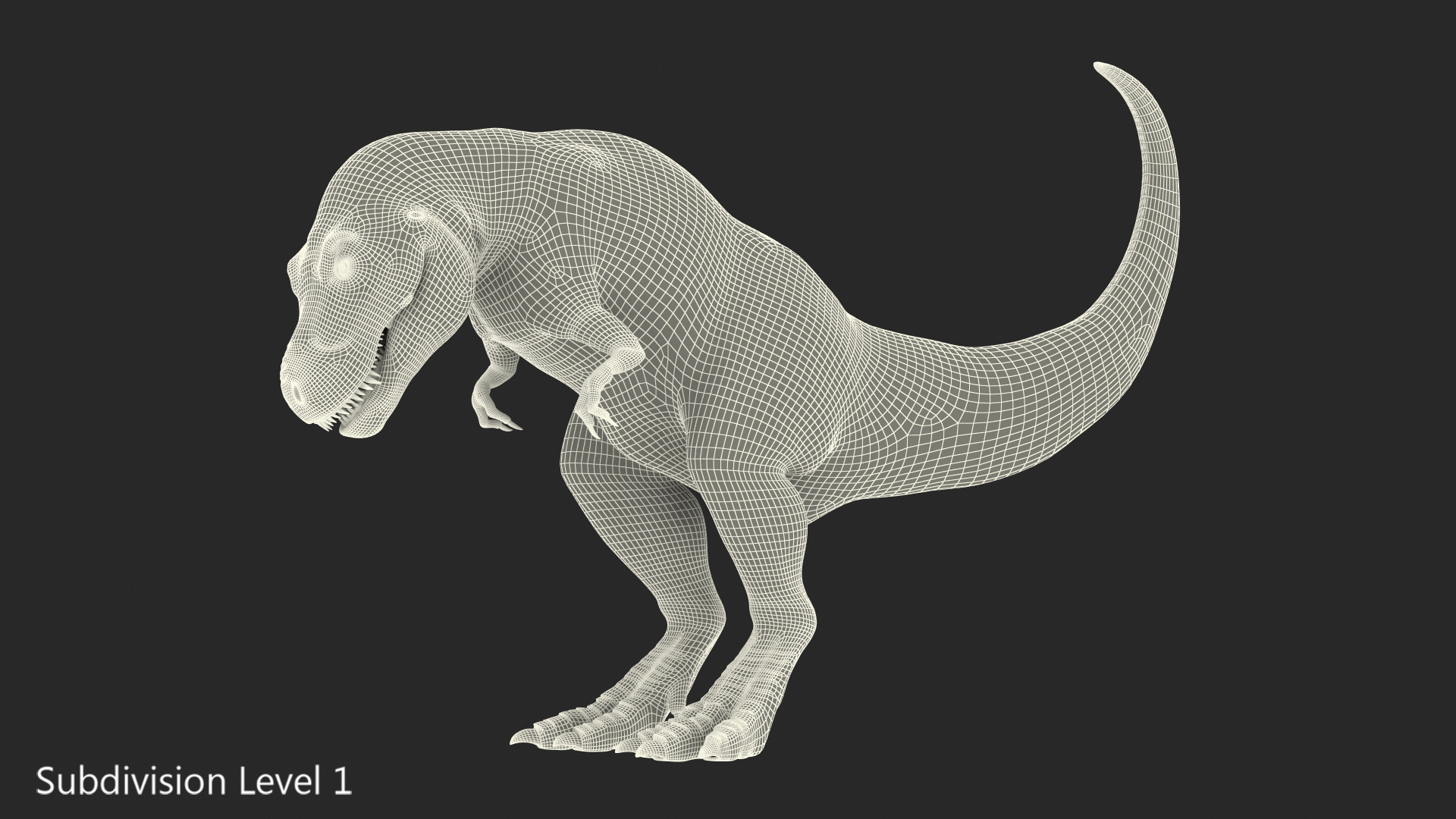 动画的霸王龙吃索具3d模型