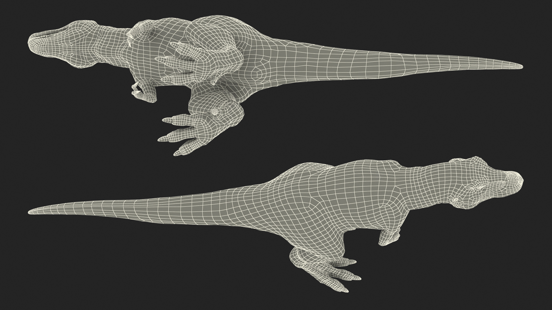 动画的霸王龙吃索具3d模型