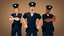 police cops policeman characters rigged model