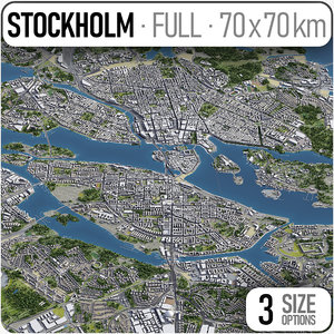 stockholm area urban 3D model