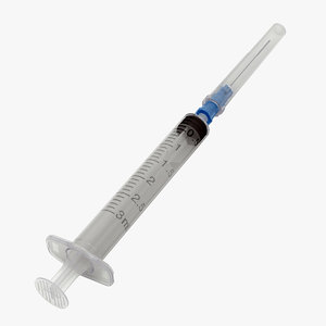 3D syringe medicine model