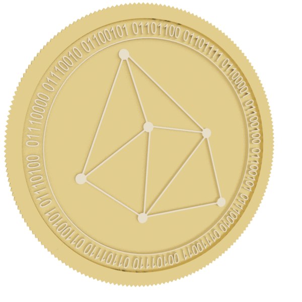 3D lina token gold coin