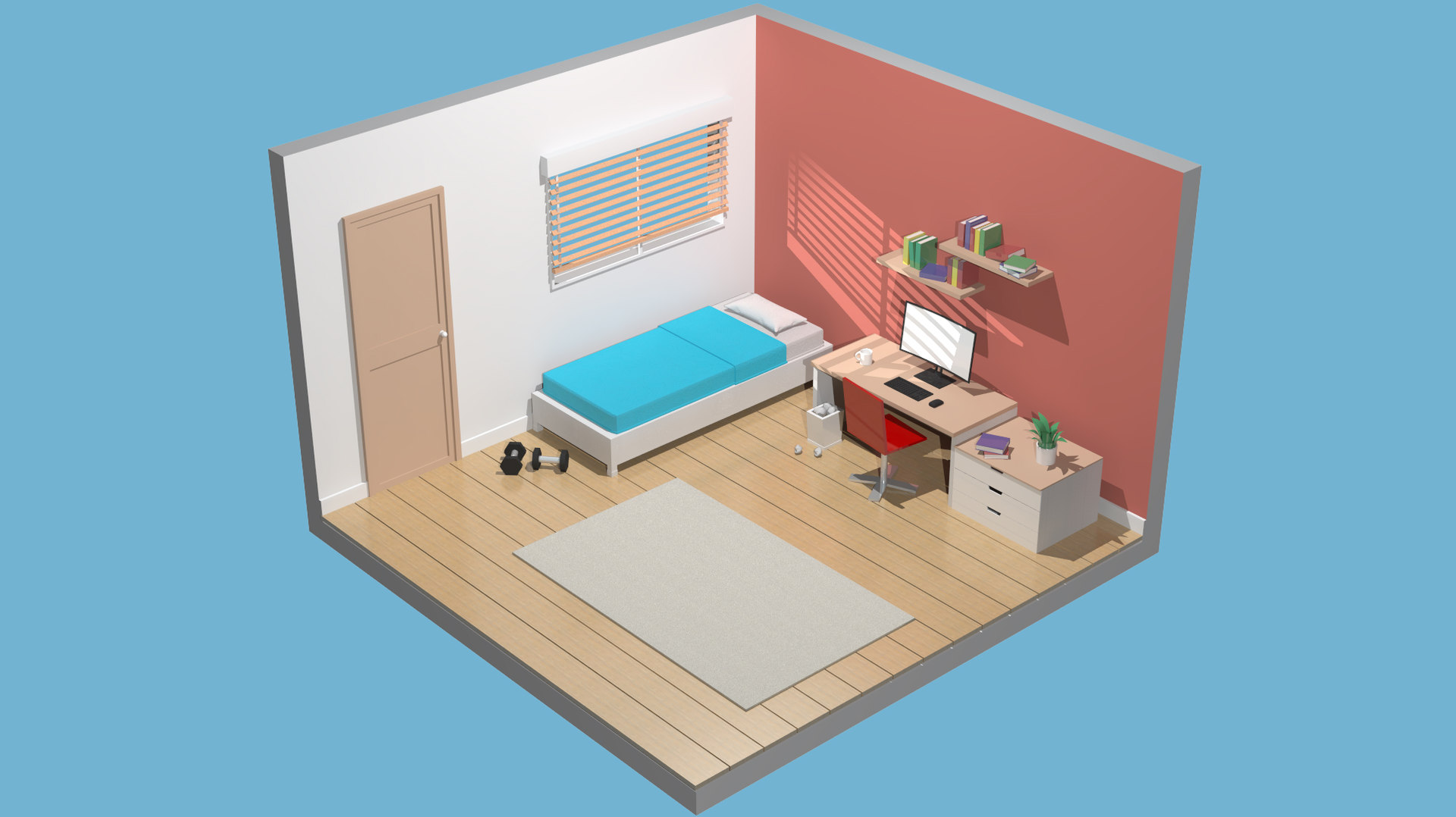 Комната isometric 3d