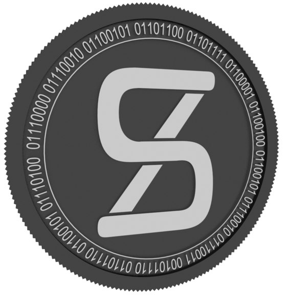 synthetix network token black 3D model