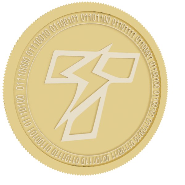 thundertoken gold coin 3D model