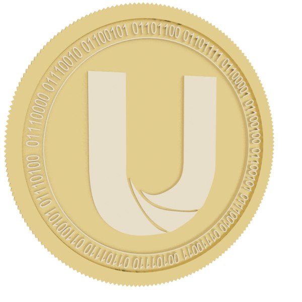 ultiledger gold coin 3D