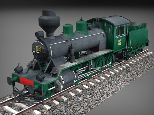 low-poly finnish steam locomotive 3D model