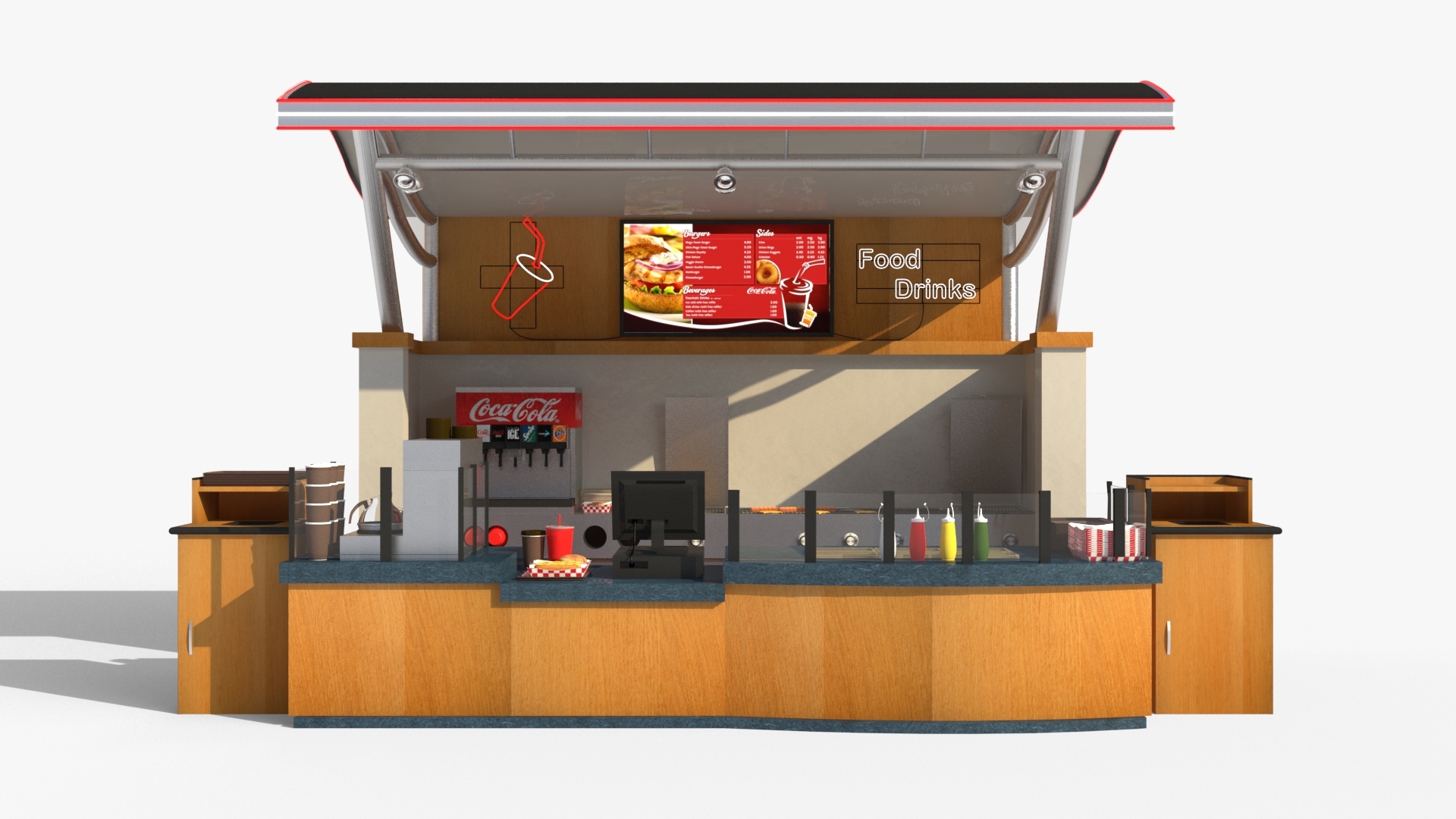 modèle 3D de Stand de nourriture TurboSquid 1459036