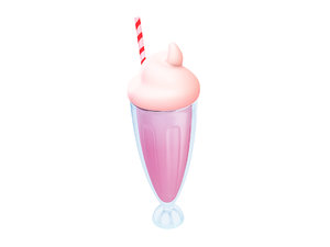 3D milkshake milk shake model