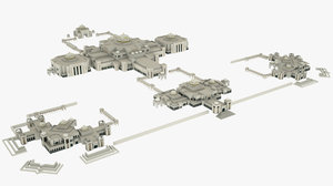 arabian palace building 3D model
