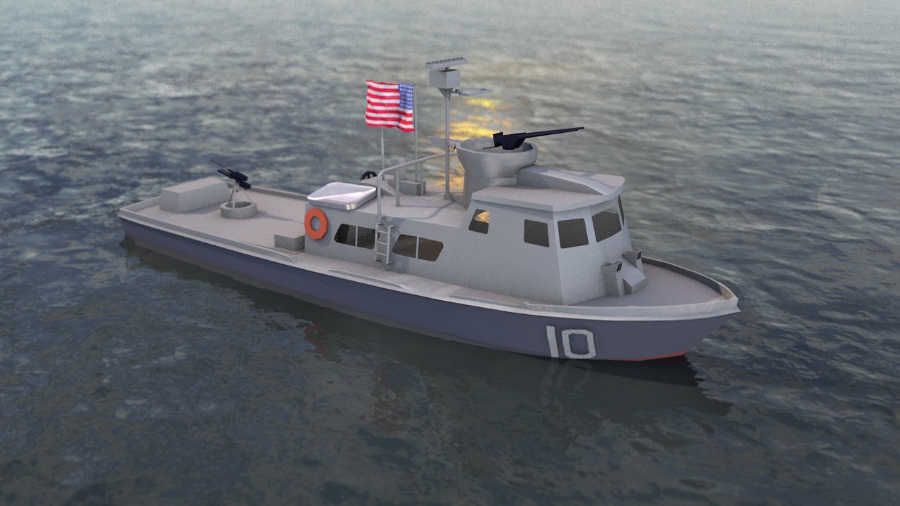 Navy Swift Patrol Boat 3D Model - TurboSquid 1459317