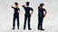 3D character people professions rigged model