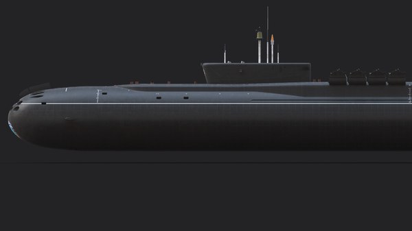 3d model k-551 vladimir monomakh submarine