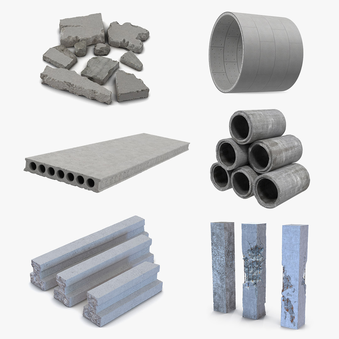 3D concrete elements 3 TurboSquid 1459662