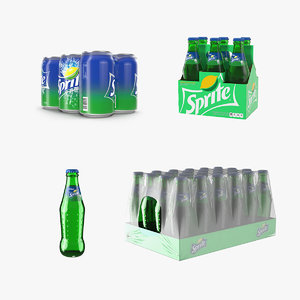 3D model sprite bottles packages pack