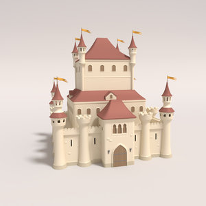 3D medieval castle model