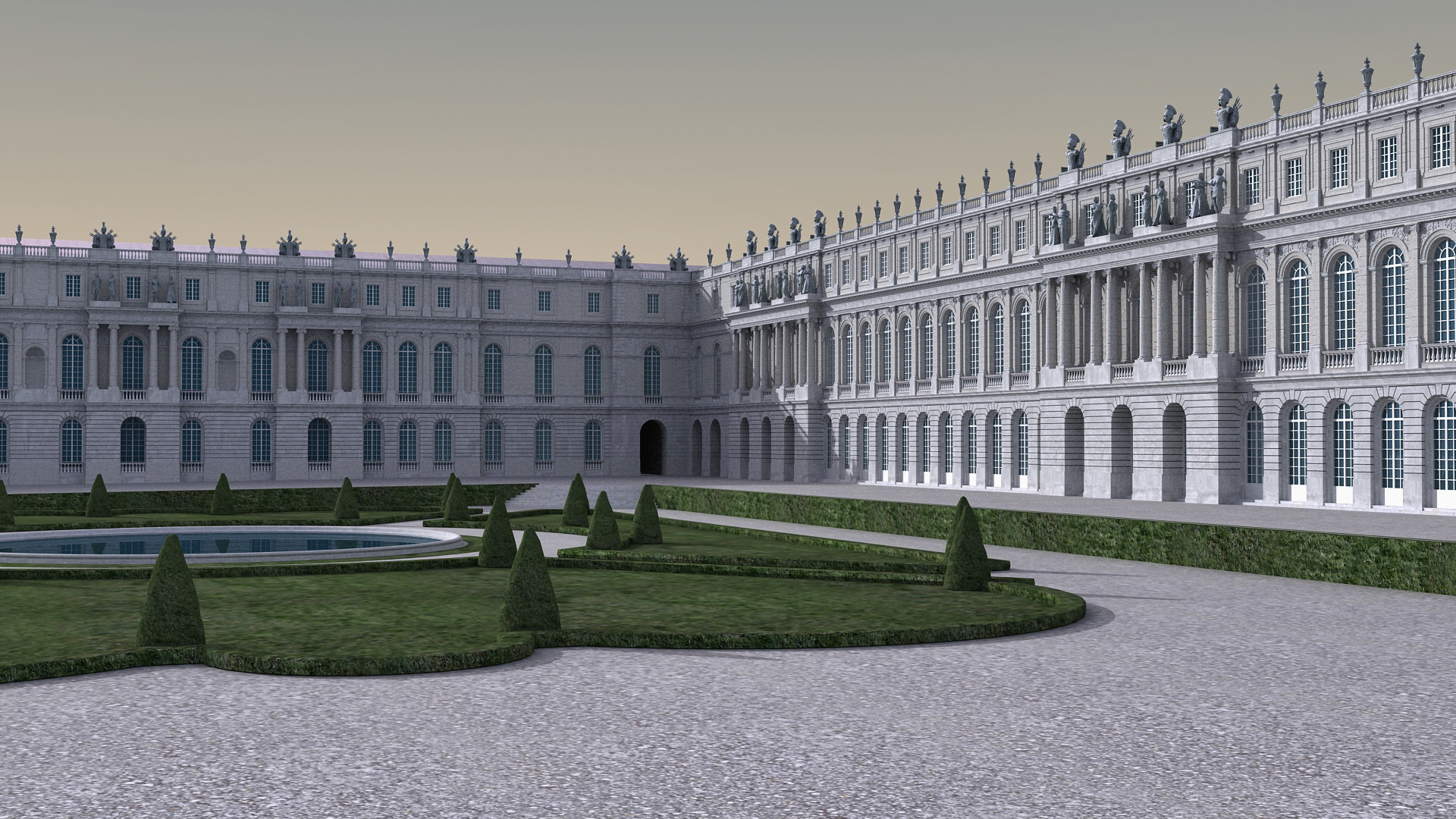 3d garden versailles palace