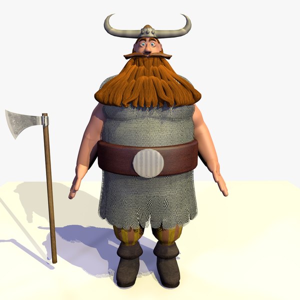 3d Model Rigged Jake Viking Cartoon Turbosquid