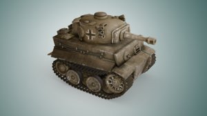 mini tiger tank 3D model