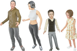 real cloths loop animation 3D model
