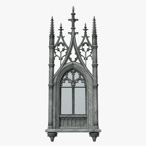 gothic window 03 3D model