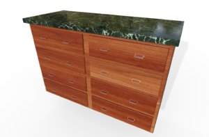 3D chest drawers model