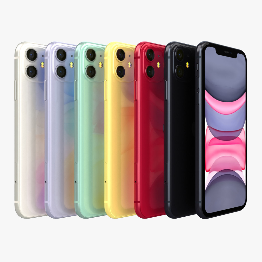 Modello 3D Apple iPhone 11 tutto a colori - TurboSquid 1460239