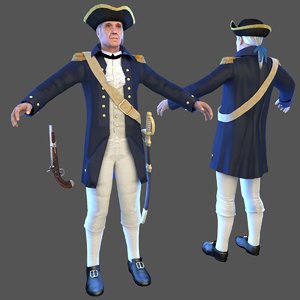 3D royal navy officer