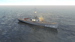 anti submarine chaser navy 3D model